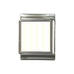 Vertical Stripes - White and Ivory Italian Charm (13mm)