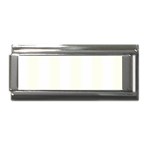 Vertical Stripes - White and Ivory Superlink Italian Charm (9mm)