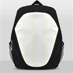 Vertical Stripes - White and Ivory Backpack Bag