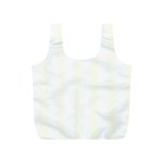 Vertical Stripes - White and Ivory Full Print Recycle Bag (S)