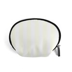 Vertical Stripes - White and Ivory Accessory Pouch (Small)