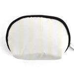 Vertical Stripes - White and Ivory Accessory Pouch (Medium)