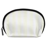Vertical Stripes - White and Ivory Accessory Pouch (Large)