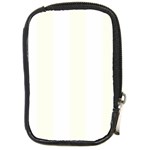 Vertical Stripes - White and Ivory Compact Camera Leather Case