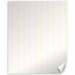 Vertical Stripes - White and Ivory Canvas 11  x 14 