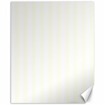 Vertical Stripes - White and Ivory Canvas 16  x 20 