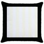 Vertical Stripes - White and Ivory Throw Pillow Case (Black)