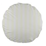 Vertical Stripes - White and Ivory Large 18  Premium Round Cushion