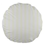 Vertical Stripes - White and Ivory Large 18  Premium Flano Round Cushion
