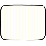 Vertical Stripes - White and Ivory Double Sided Fleece Blanket (Mini)