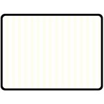 Vertical Stripes - White and Ivory Fleece Blanket (Large) (One Side)