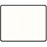 Vertical Stripes - White and Ivory Fleece Blanket (Medium) (One Side)