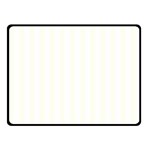 Vertical Stripes - White and Ivory Fleece Blanket (Small) (One Side)