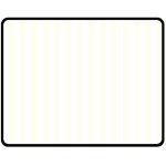 Vertical Stripes - White and Ivory Double Sided Fleece Blanket (Medium) (Two Sides)