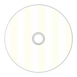 Vertical Stripes - White and Ivory CD Wall Clock