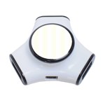 Vertical Stripes - White and Ivory Portable USB Hub (One Side)