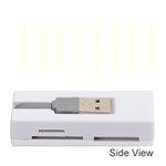 Vertical Stripes - White and Ivory Memory Card Reader (Stick)