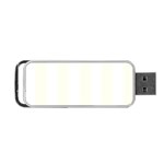 Vertical Stripes - White and Ivory Portable USB Flash (One Side)