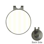 Vertical Stripes - White and Ivory Golf Ball Marker Hat Clip