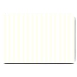 Vertical Stripes - White and Ivory Large Doormat