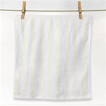 Vertical Stripes - White and Ivory Face Towel