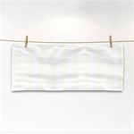 Vertical Stripes - White and Ivory Hand Towel
