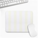 Vertical Stripes - White and Ivory Small Mousepad