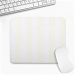 Vertical Stripes - White and Ivory Large Mousepad
