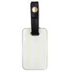 Vertical Stripes - White and Ivory Luggage Tag (One Side)