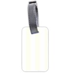 Vertical Stripes - White and Ivory Luggage Tag (Two Sides)