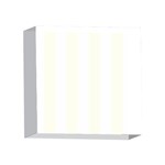 Vertical Stripes - White and Ivory 4 x 4  Acrylic Photo Block