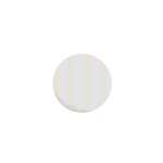 Vertical Stripes - White and Ivory 1  Mini Button
