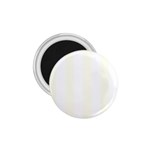 Vertical Stripes - White and Ivory 1.75  Magnet