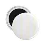 Vertical Stripes - White and Ivory 2.25  Magnet