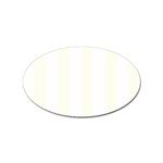 Vertical Stripes - White and Ivory Sticker (Oval)
