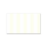 Vertical Stripes - White and Ivory Sticker (Rectangular)