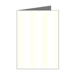 Vertical Stripes - White and Ivory Mini Greeting Card