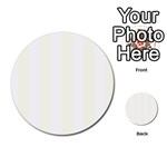 Vertical Stripes - White and Ivory Multi-purpose Cards (Round)