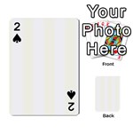 Vertical Stripes - White and Ivory Playing Cards 54 Designs