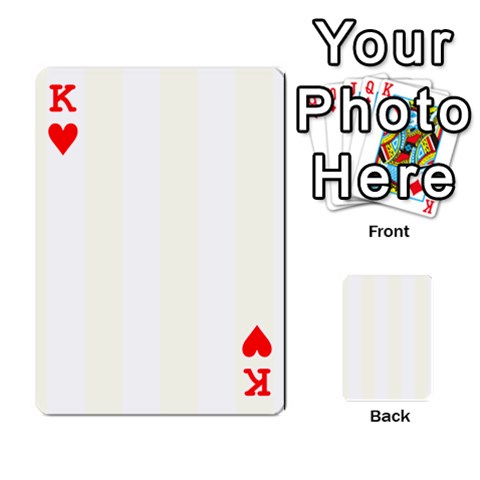 King Vertical Stripes Front - HeartK