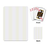 Vertical Stripes - White and Ivory Playing Cards Single Design