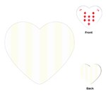 Vertical Stripes - White and Ivory Playing Cards (Heart)
