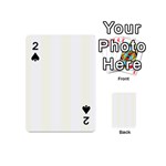 Vertical Stripes - White and Ivory Playing Cards 54 (Mini)