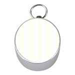 Vertical Stripes - White and Ivory Silver Compass (Mini)