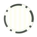 Vertical Stripes - White and Ivory Poker Chip Card Guard