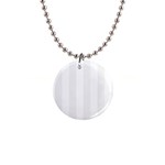 Vertical Stripes - White and White Smoke 1  Button Necklace