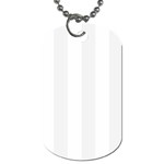Vertical Stripes - White and White Smoke Dog Tag (One Side)