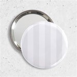 Vertical Stripes - White and White Smoke 2.25  Handbag Mirror