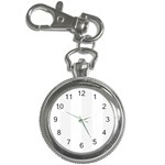Vertical Stripes - White and White Smoke Key Chain Watch