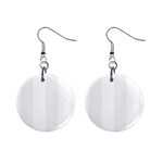 Vertical Stripes - White and White Smoke 1  Button Earrings